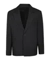 Séfr Tailored Black Blazer With Notch Lapels In Black