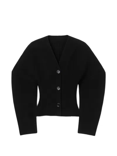 Séfr Shaped Double Face Cardigan In Black