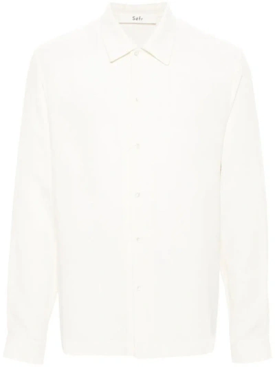 Séfr Shirt In Off White Crepe