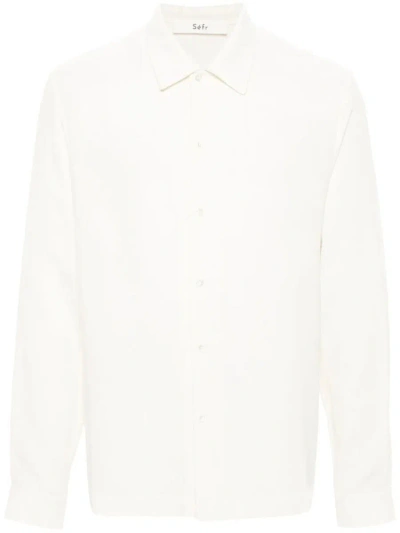 Séfr Sense Shirt Clothing In Off White Crepe