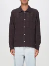 Séfr Myles Brown Knitted Cotton Shirt
