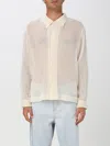 Séfr Jagou Camp-collar Open-knit Merino Wool-gauze Shirt