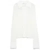 Séfr Thelma Open Knit Wool Shirt In White