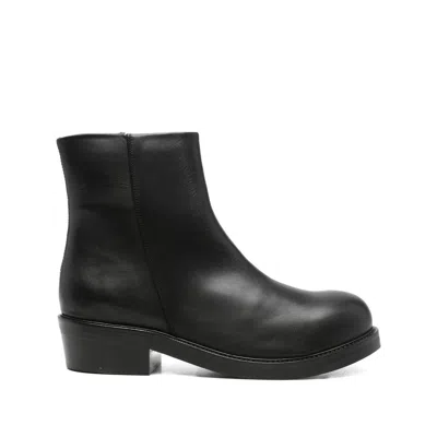 Séfr Zip-front Leather Boots In Black