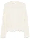 Séfr Solange Sweater In Fine Distressed Cream