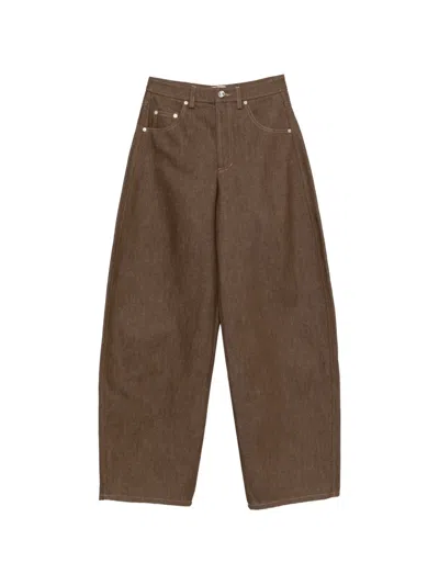 Séfr Soline Raw-denim Jeans In Brown