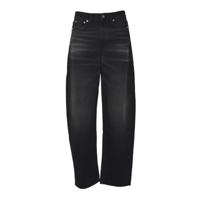 Séfr Straight-leg Denim Jeans With Subtle Fading And Leather Patch In Black