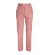 Séfr Mike Straight-leg Pleated Woven Suit Trousers In Pink