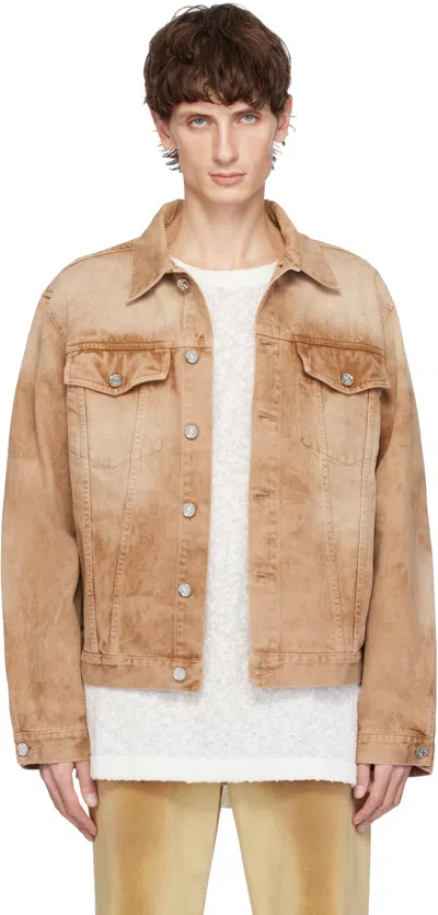 Séfr Tan Huron Denim Jacket In Faded Cinnamon