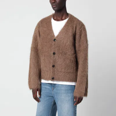 Séfr Taupe Cardigan In Alpaca Blend In Brown