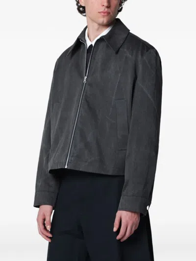 Séfr Tazio Zip-up Jacket In Gray