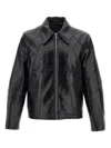 Séfr Textured Black Duke Jacket With Structured Silhouette In Black