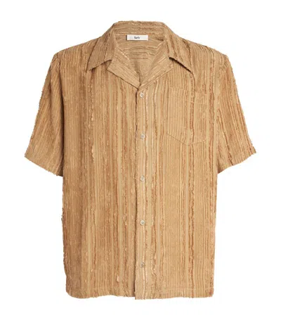 Séfr Textured Dalian Shirt In Beige