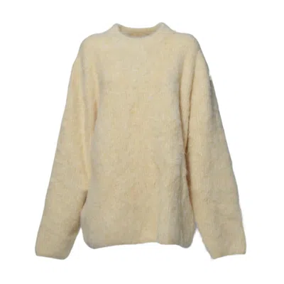 Séfr Textured Knit Pullover With Dropped Shoulders In Neutral