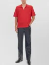 Séfr Textured Open Collar Regular Fit Shirt In Brown