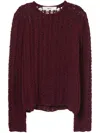 Séfr Textured Open-knit Sweater With Relaxed Fit In Red