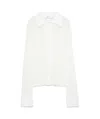 Séfr Thelma Open Knit Wool Shirt In White