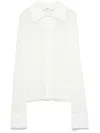 Séfr Thelma Open Knit Wool Shirt In Fine Web Wool