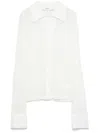 Séfr Thelma Open Knit Wool Shirt In White
