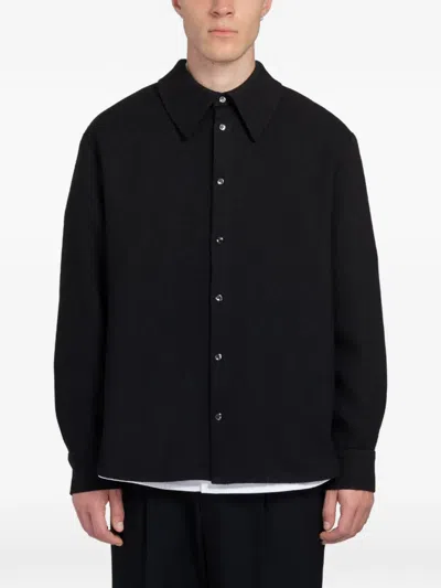 Séfr Wes Buttoned Overshirt In Black