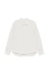 Séfr Wes Check-pattern Long-sleeve Shirt In White