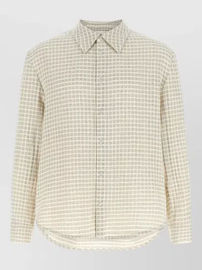 Séfr Wes Long Sleeve Shirt Buttoned Cuffs In Orange