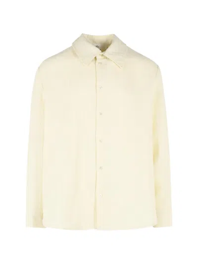 Séfr Wes Wide-collar Shirt In Yellow