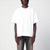 SÉFR WHITE COTTON CREW-NECK T-SHIRT