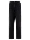 Séfr Washed Wide-leg Jeans In Black