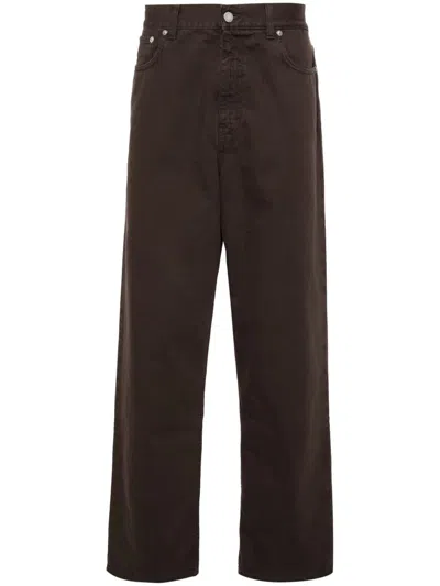 Séfr Mid-rise Straight-leg Jeans In Washed Brown