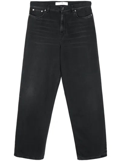 Séfr Wide Cut Jeans In Creased Black