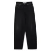 Séfr Wide Cut Jeans In Creased Black In Grigio