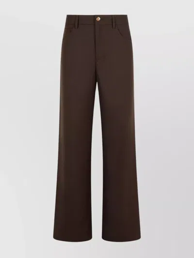 Séfr Wide-leg Wool Blend Trousers In Black