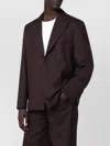 Séfr Seydou Mud-colored Jacket In Wool Blend Twill In Brown