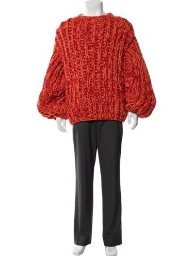 Pre-owned Séfr Wool Crew Neck Pullover In Red