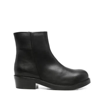 Séfr Zip-front Leather Boots In Black