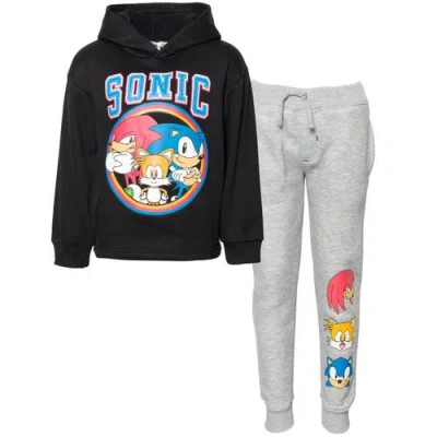 Sega Kids'  Fleece Hoodie & Pants Set In Black