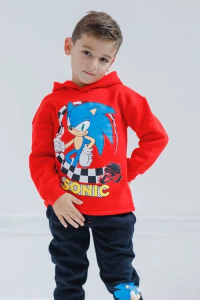 Sega Kids'  Sonic The Hedgehog 2-piece Fleece Hoodie And Pants Set In Red