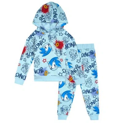 Sega Kids'  Sonic The Hedgehog 2-piece Fleece Hoodie And Pants Set In Blue