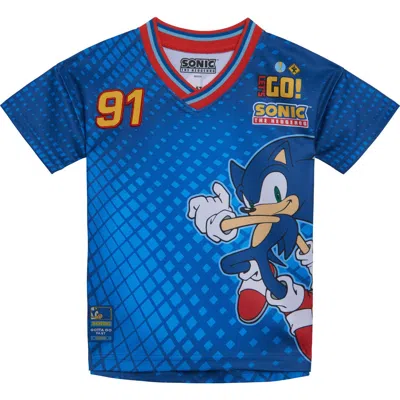 Sega Kids'  Sonic The Hedgehog Boys' Athletic Short Sleeve Shirt In Blue