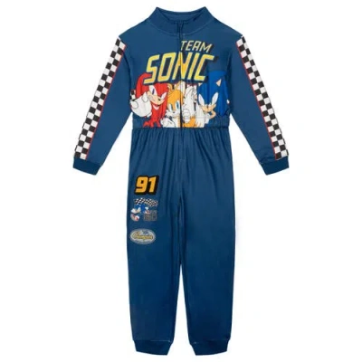 Sega Kids'  Sonic The Hedgehog Racing One Piece Coverall In Blue
