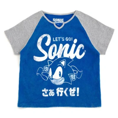 Sega Kids'  Sonic The Hedgehog Short Sleeve T-shirt In Blue