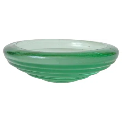 Pre-owned Seguso Vetri D'arte Murano Glass Light Green Bowl Or Ashtray, Italy 1940s