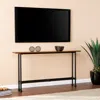 Sei Agnew Console Table Black With Espresso