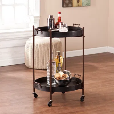 Sei Alfred Two Tier Round Butler Table