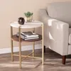 Sei Ardmillan Round End Table With Faux Marble Top