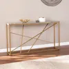 Sei Arendal Faux Marble Skinny Console Table