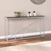 Sei Arendal Faux Stone Skinny Console Table