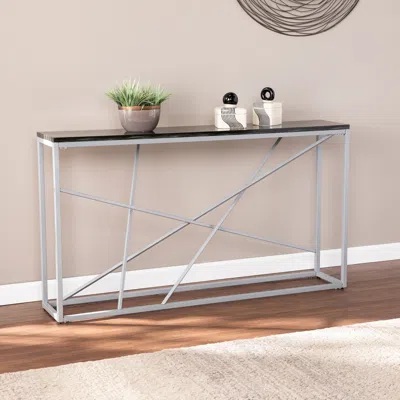 Sei Arendal Faux Stone Skinny Console Table