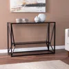 Sei Argall Long Glass Top Console Table